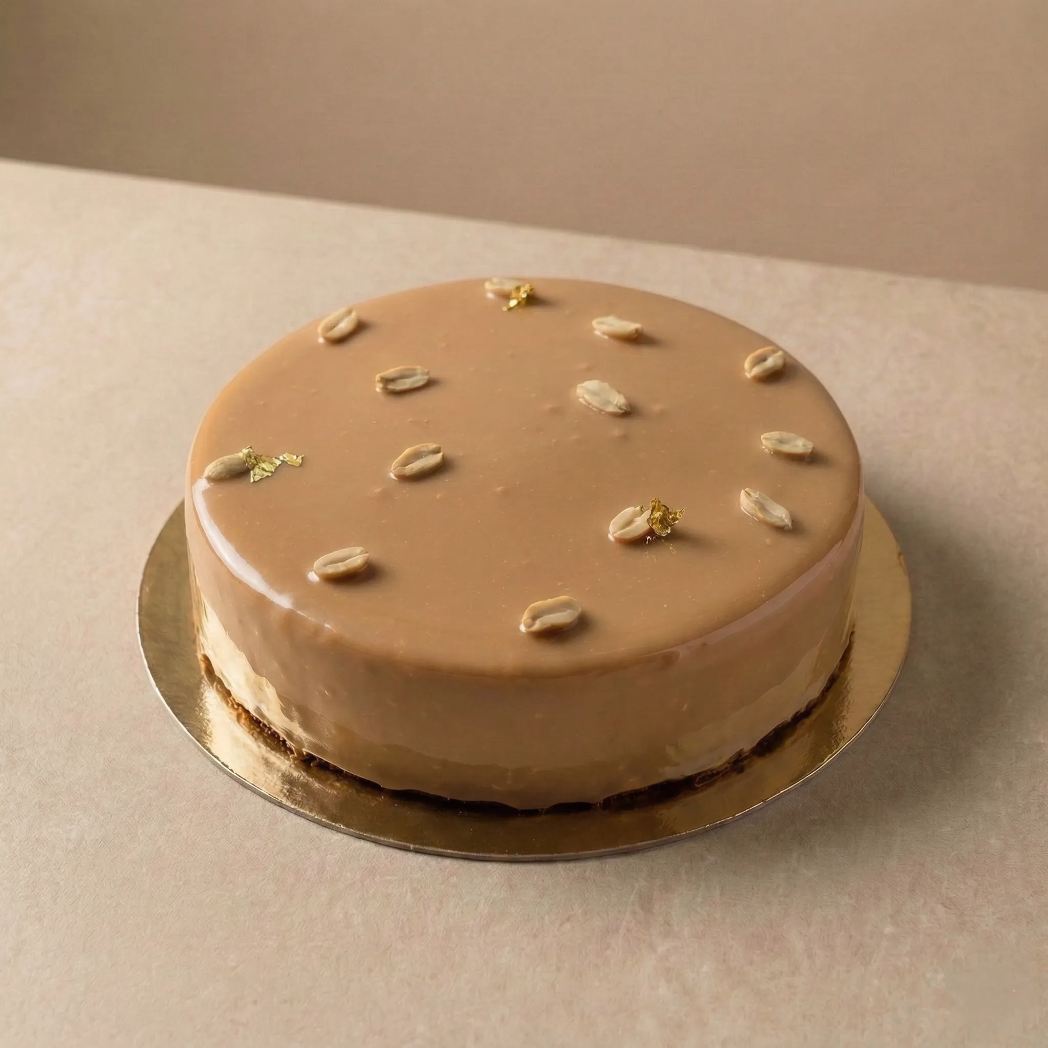 Gâteau Choco'nuts : brownie cacahuète et mousse chocolat noir