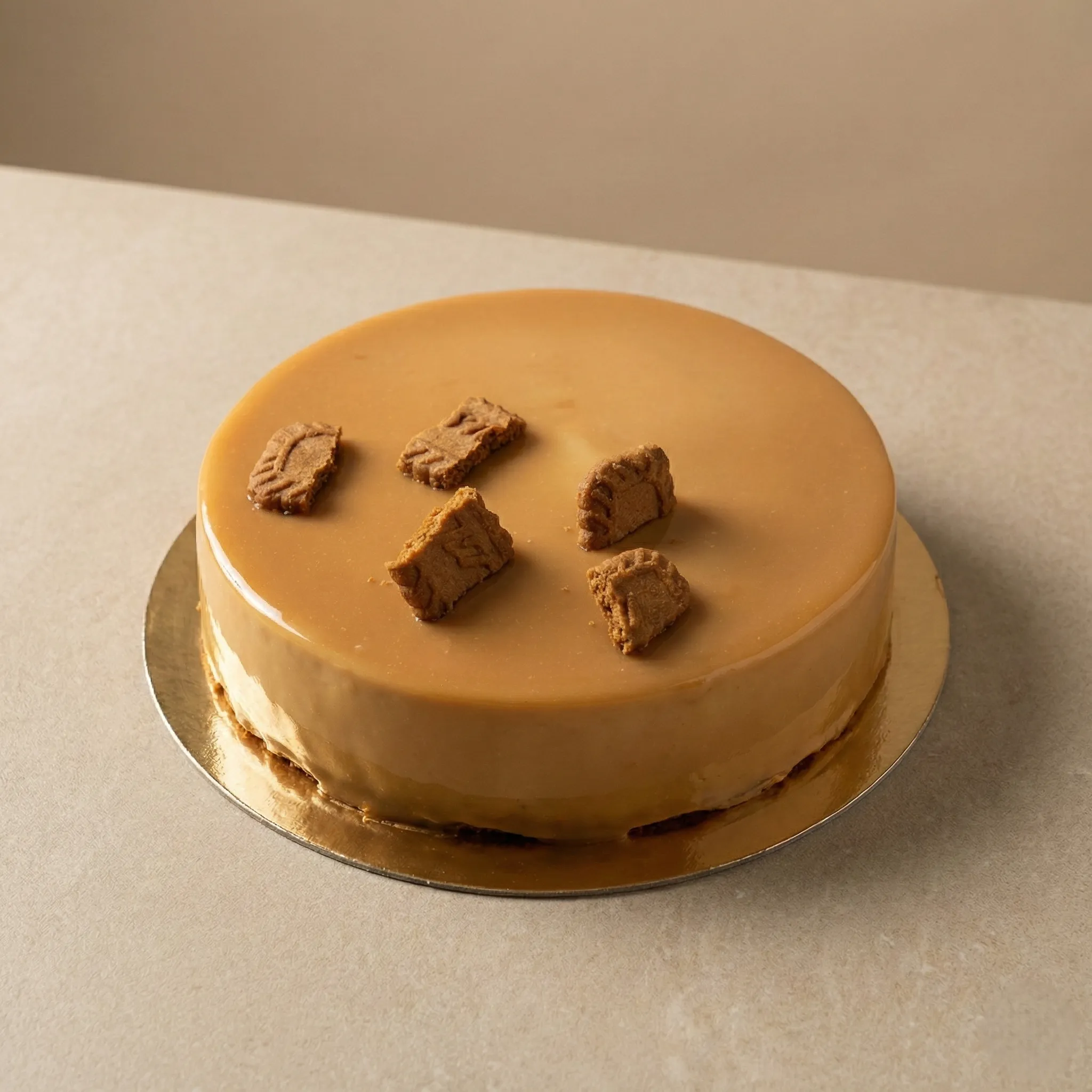 Entremet Velours d'Hiver : pommes à la vanille et mousse spéculoos